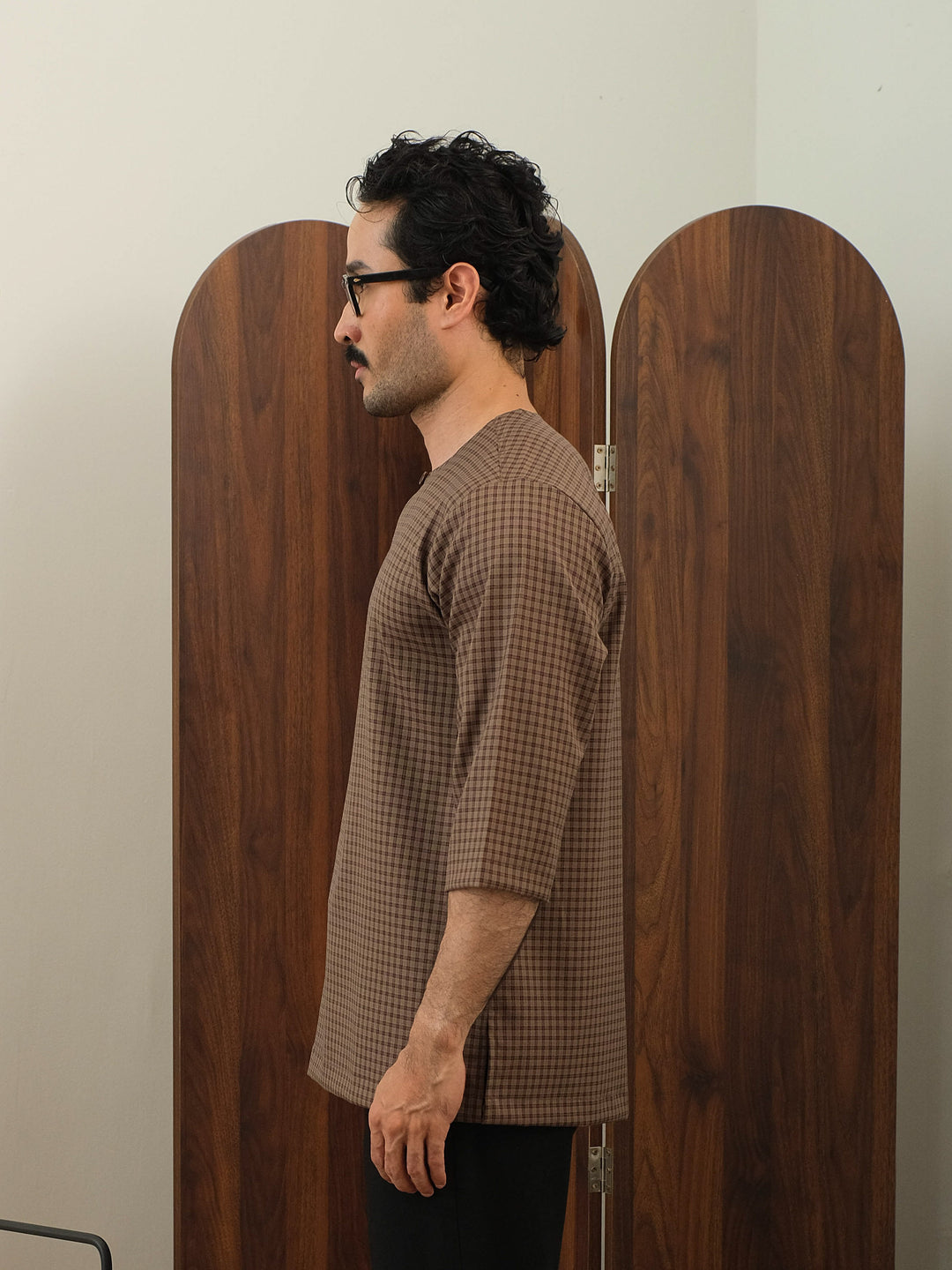 Kurta Larik Petak - Rich Brown