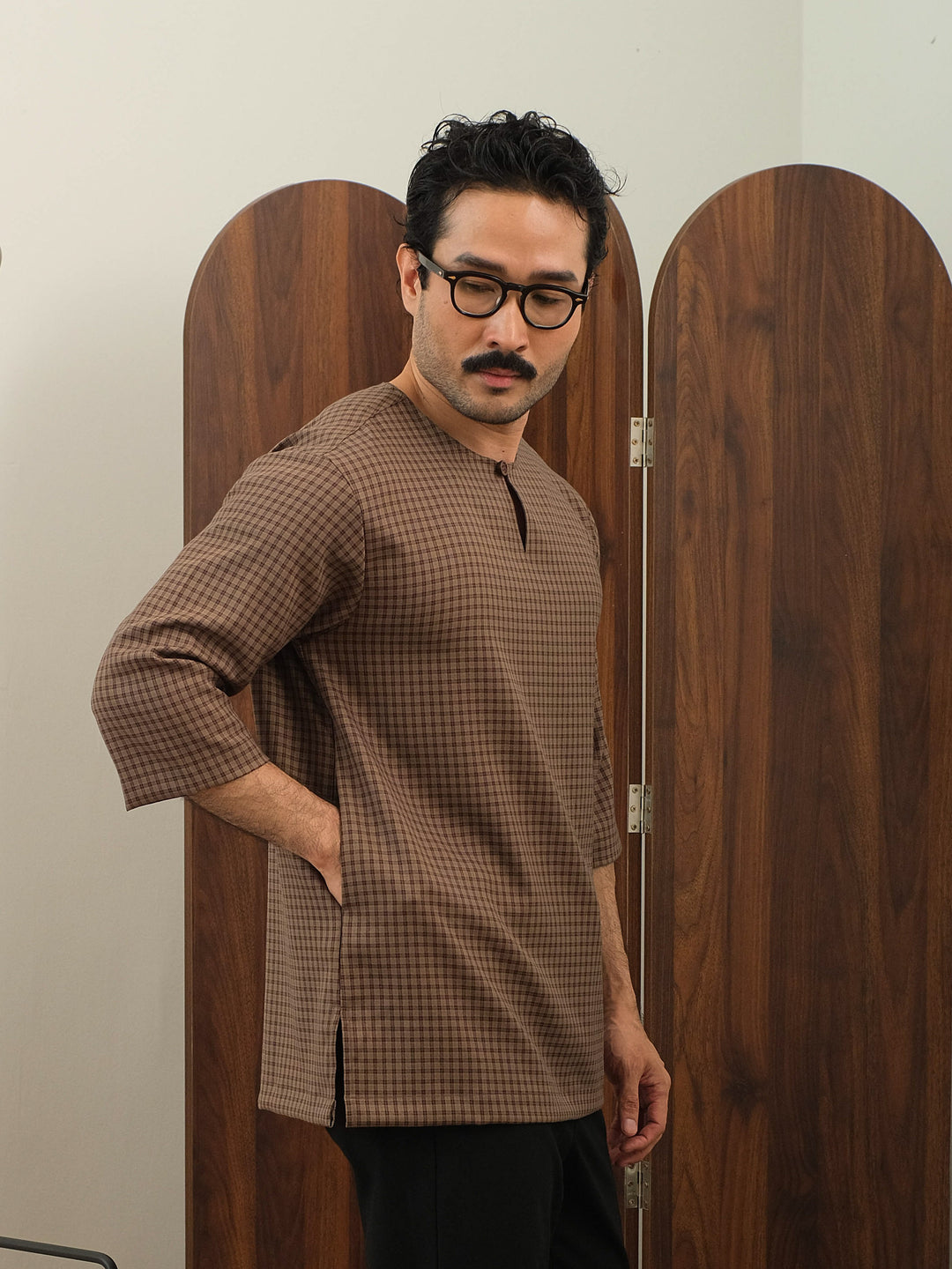 Kurta Larik Petak - Rich Brown