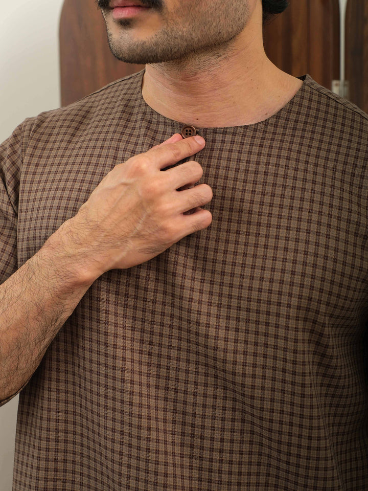 Kurta Larik Petak - Rich Brown