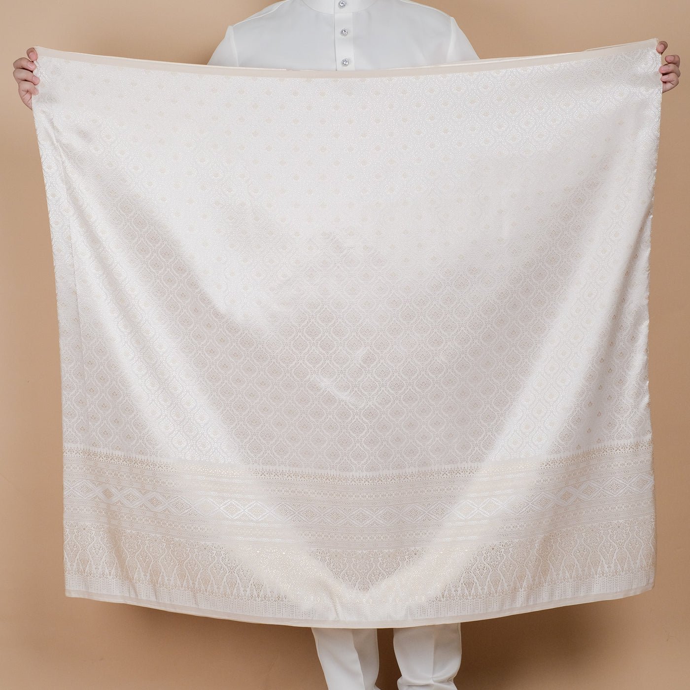 Nilakandi Original Sampin Adult - Offwhite & Soft Gold