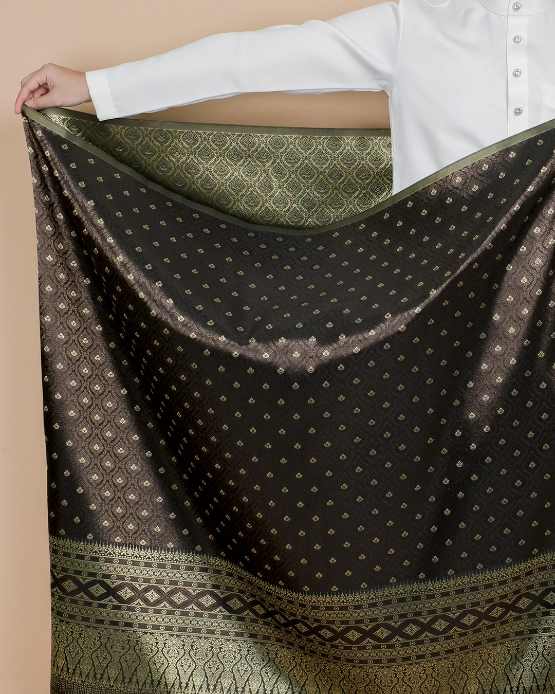 Nilakandi Original Sampin Adult - Dark Brown & Gold - SampinExclusiveMy