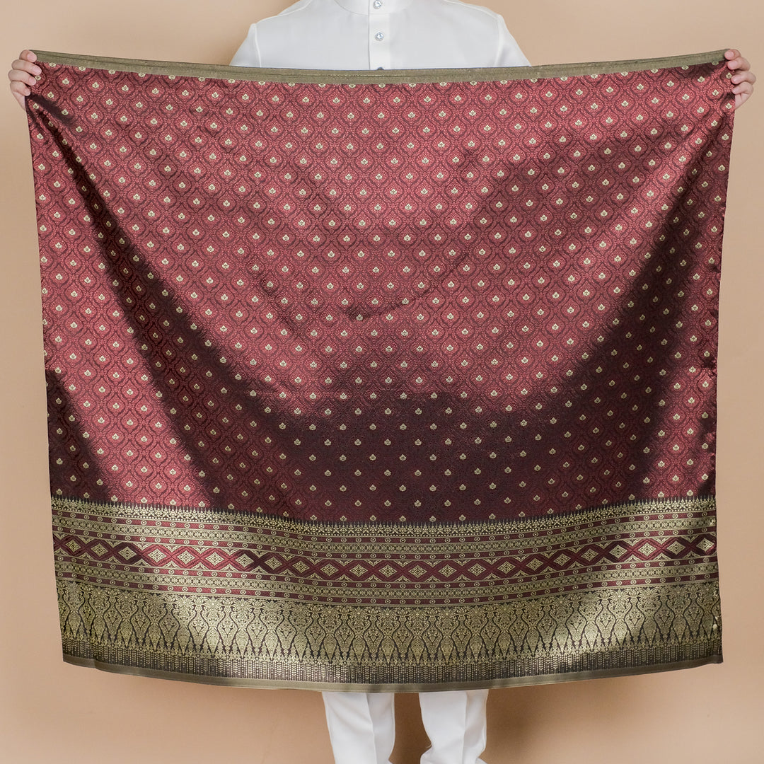 Nilakandi Original Sampin Adult - Maroon & Gold - SampinExclusiveMy