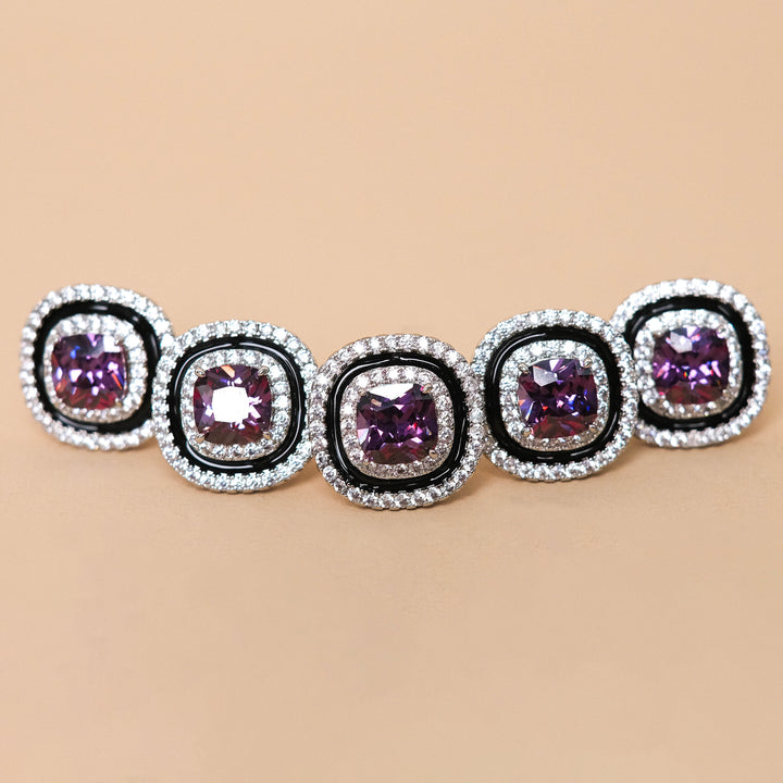 Butang zircon Kencana - Purple