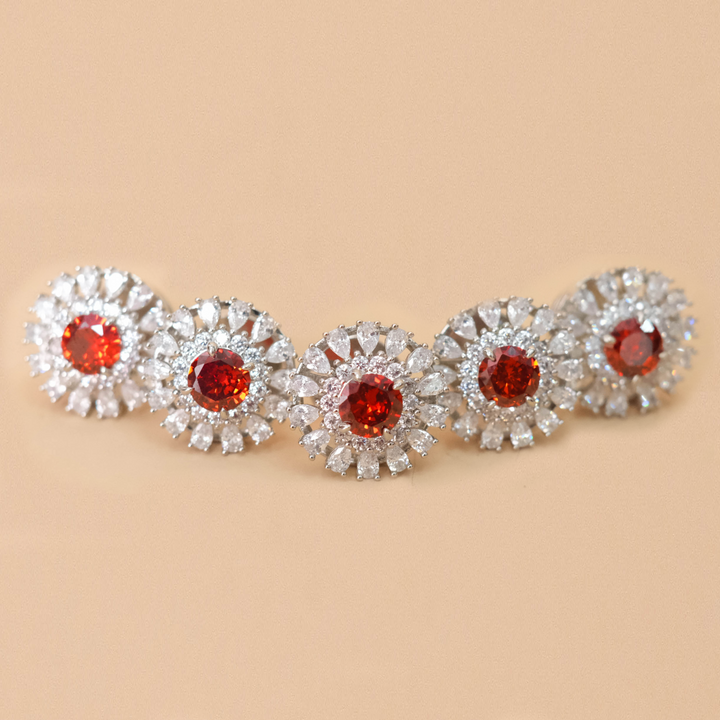 Butang zircon Arjuna - Red