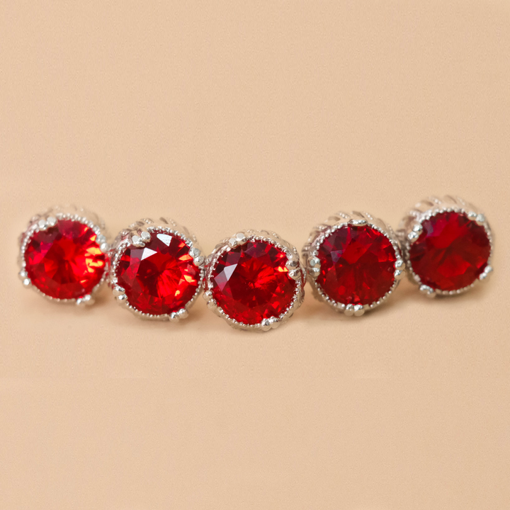 Butang zircon Hud - Red