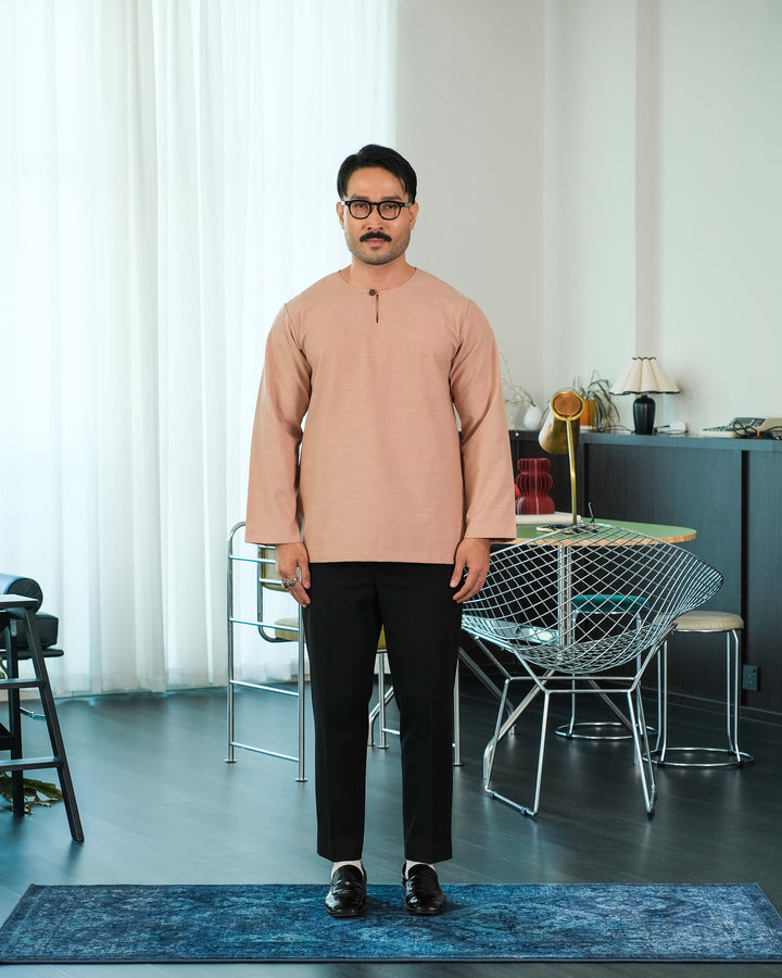 Kurta Malek Garis - Soft Pink