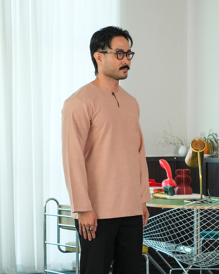 Kurta Malek Garis - Soft Pink