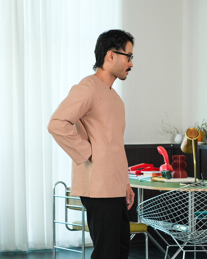 Kurta Malek Garis - Soft Pink