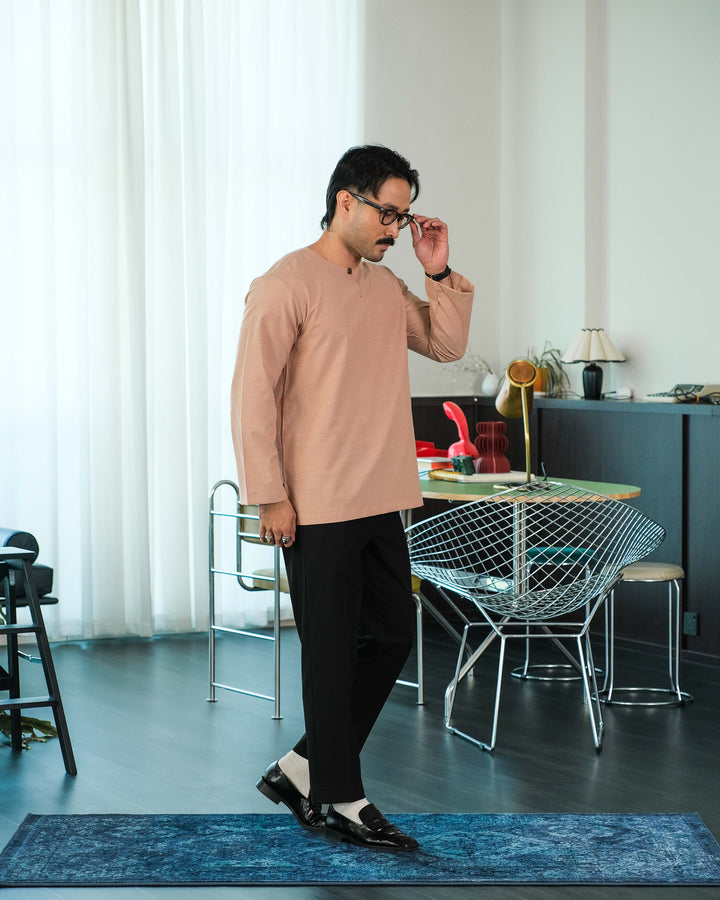 Kurta Malek Garis - Soft Pink