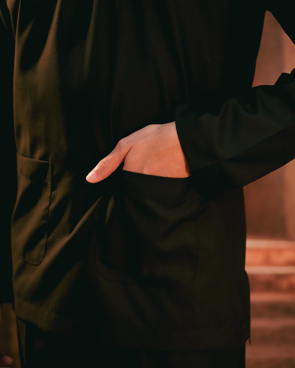 Baju Melayu Teluk Belanga - Black - SampinExclusiveMy