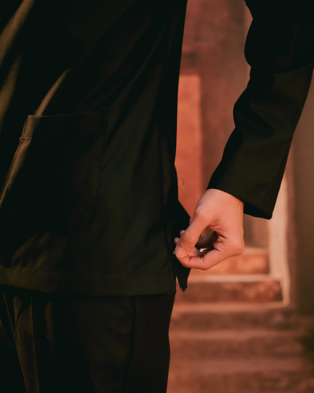 Baju Melayu Teluk Belanga - Black - SampinExclusiveMy