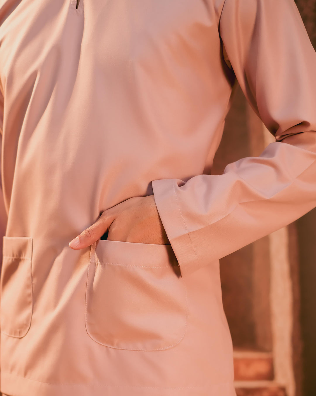 Baju Melayu Teluk Belanga - Dusty Pink - SampinExclusiveMy