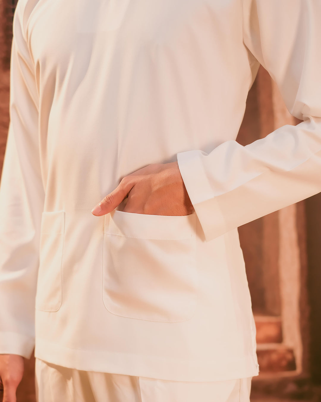 Baju Melayu Teluk Belanga - Offwhite - SampinExclusiveMy