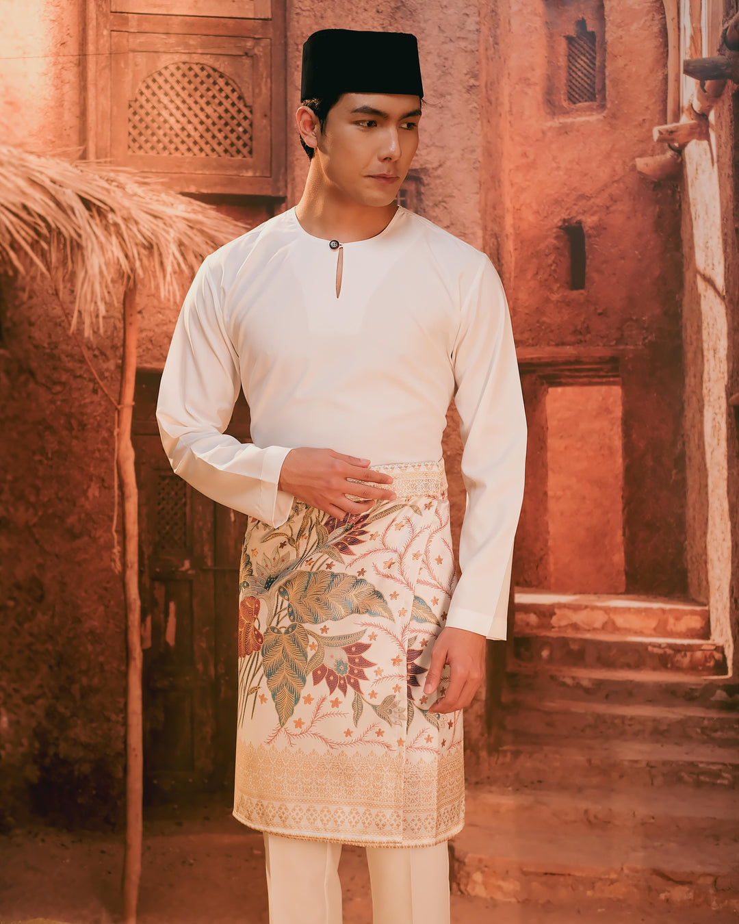 Baju Melayu Teluk Belanga - Offwhite - SampinExclusiveMy