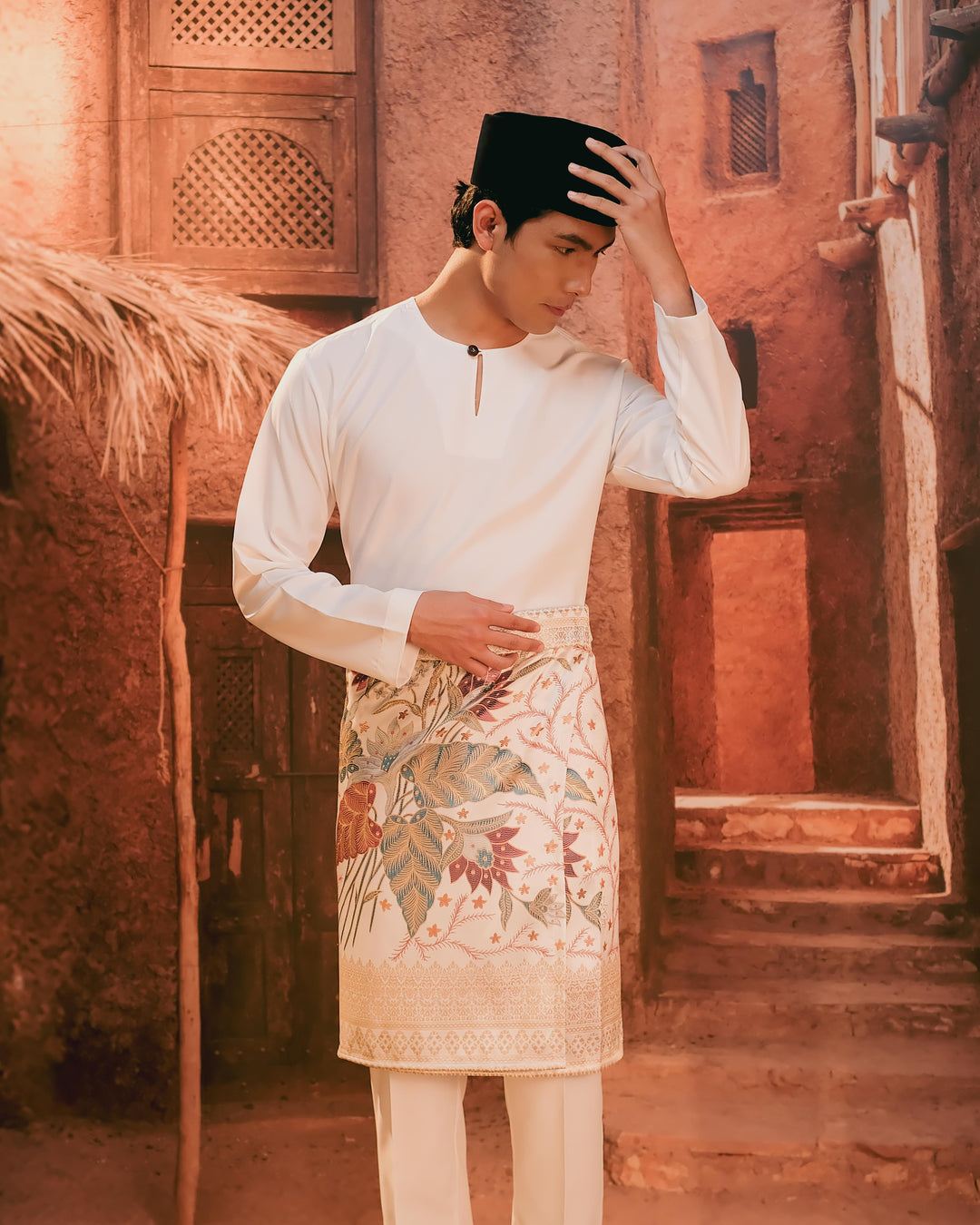 Baju Melayu Teluk Belanga - Offwhite - SampinExclusiveMy