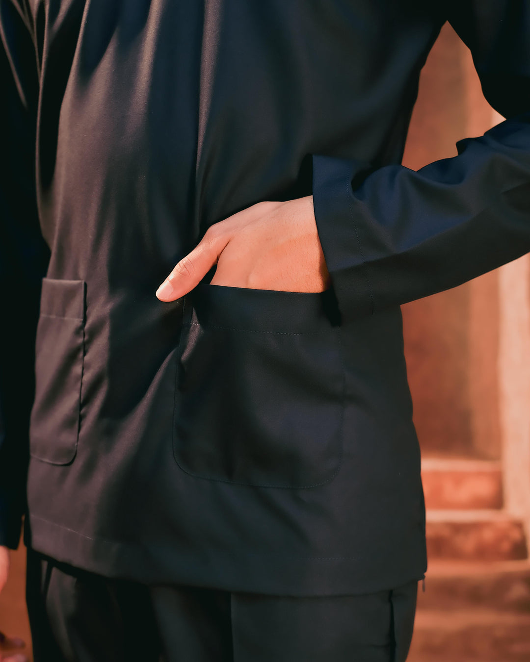 Baju Melayu Teluk Belanga - Navy Blue - SampinExclusiveMy