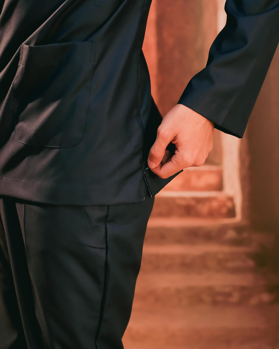 Baju Melayu Teluk Belanga - Navy Blue - SampinExclusiveMy