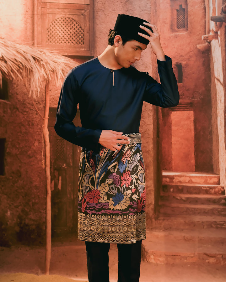 Baju Melayu Teluk Belanga - Navy Blue - SampinExclusiveMy
