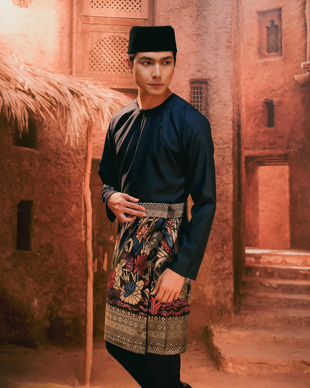 Baju Melayu Teluk Belanga - Navy Blue - SampinExclusiveMy