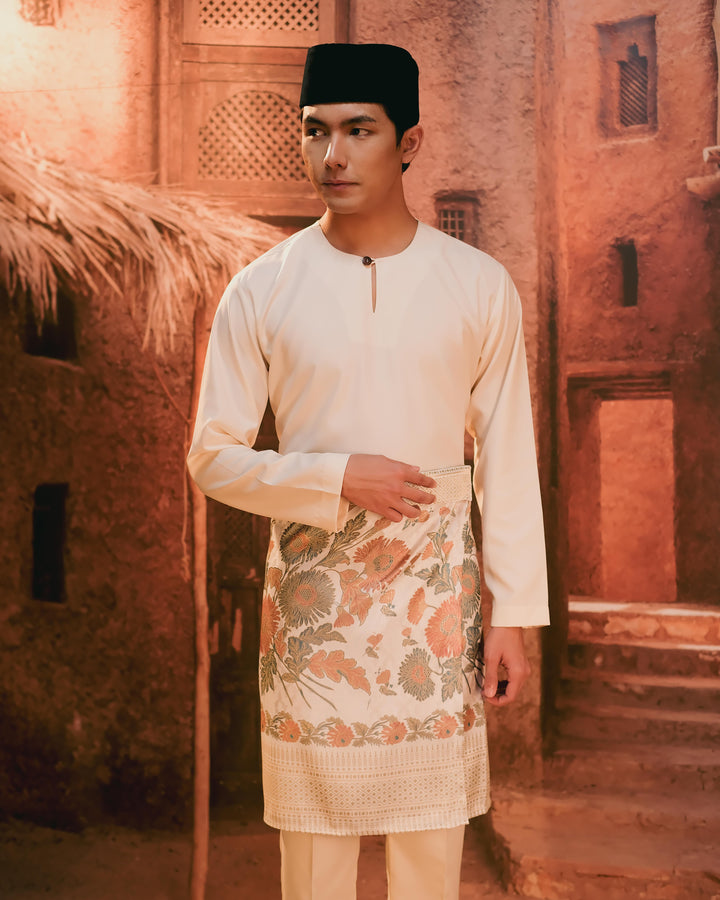 Baju Melayu Teluk Belanga - Cream - SampinExclusiveMy