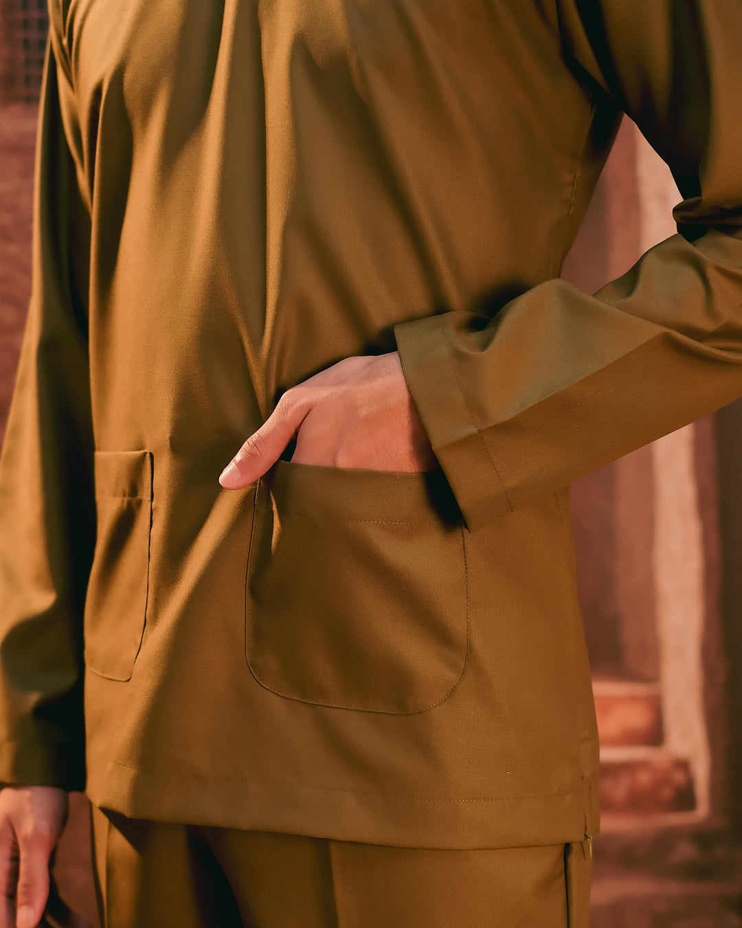 Baju Melayu Teluk Belanga - Olive Green - SampinExclusiveMy