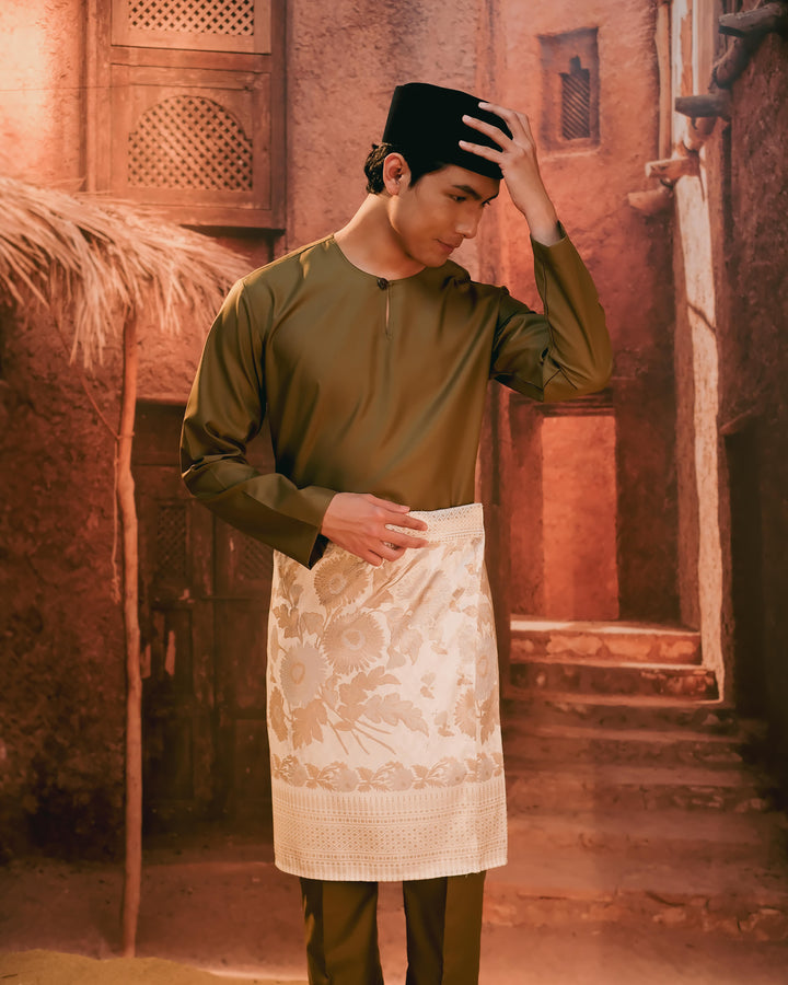 Baju Melayu Teluk Belanga - Olive Green - SampinExclusiveMy