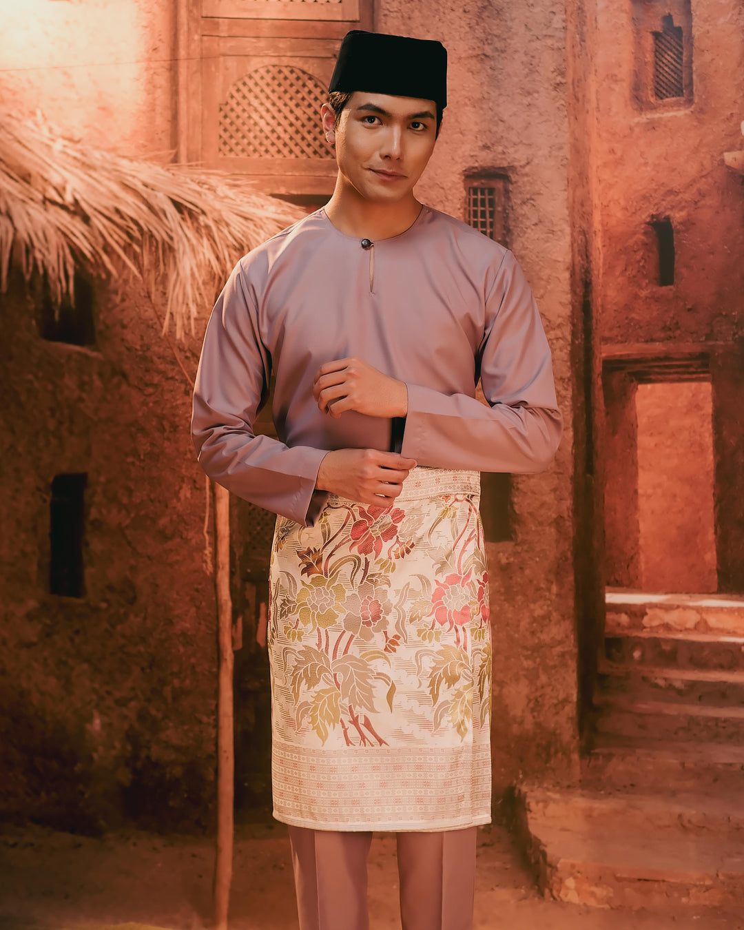 Baju Melayu Teluk Belanga - Soft Purple - SampinExclusiveMy