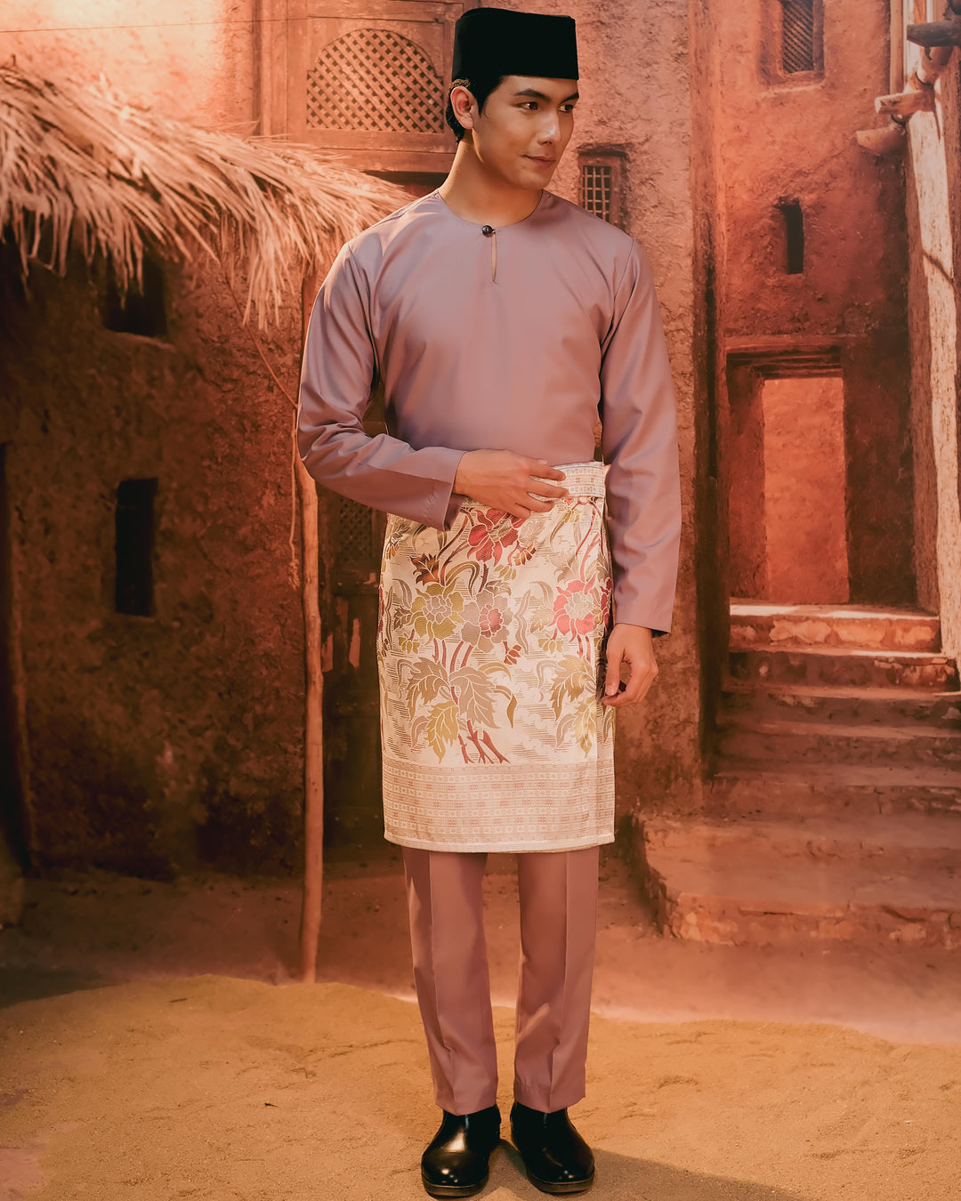 Baju Melayu Teluk Belanga - Soft Purple - SampinExclusiveMy