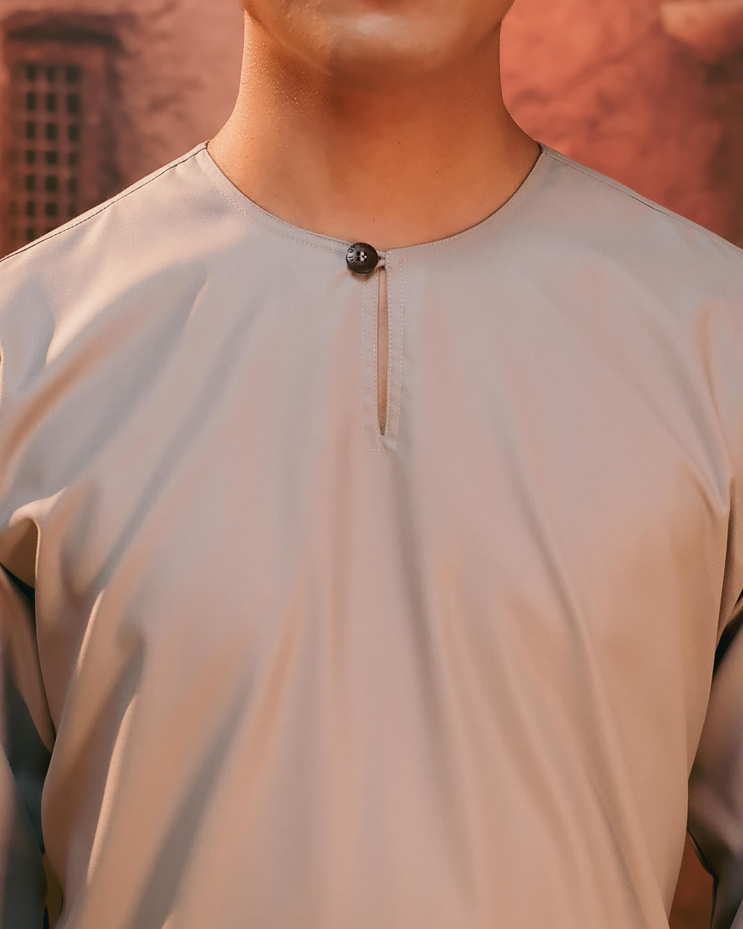 Baju Melayu Teluk Belanga - Soft Grey - SampinExclusiveMy