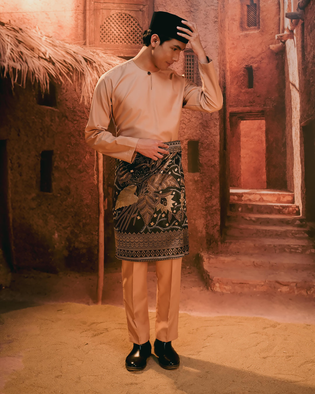 Baju Melayu Teluk Belanga - Nude - SampinExclusiveMy