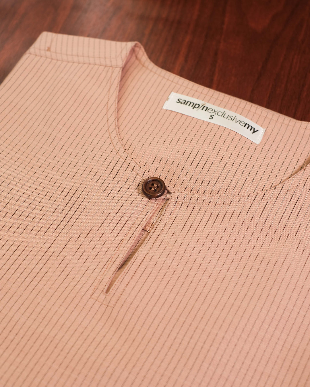 Kurta Malek Garis - Soft Pink