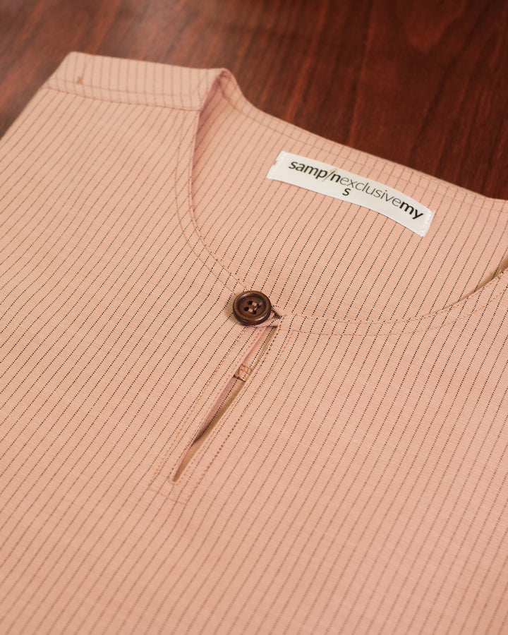 Kurta Malek Garis - Soft Pink