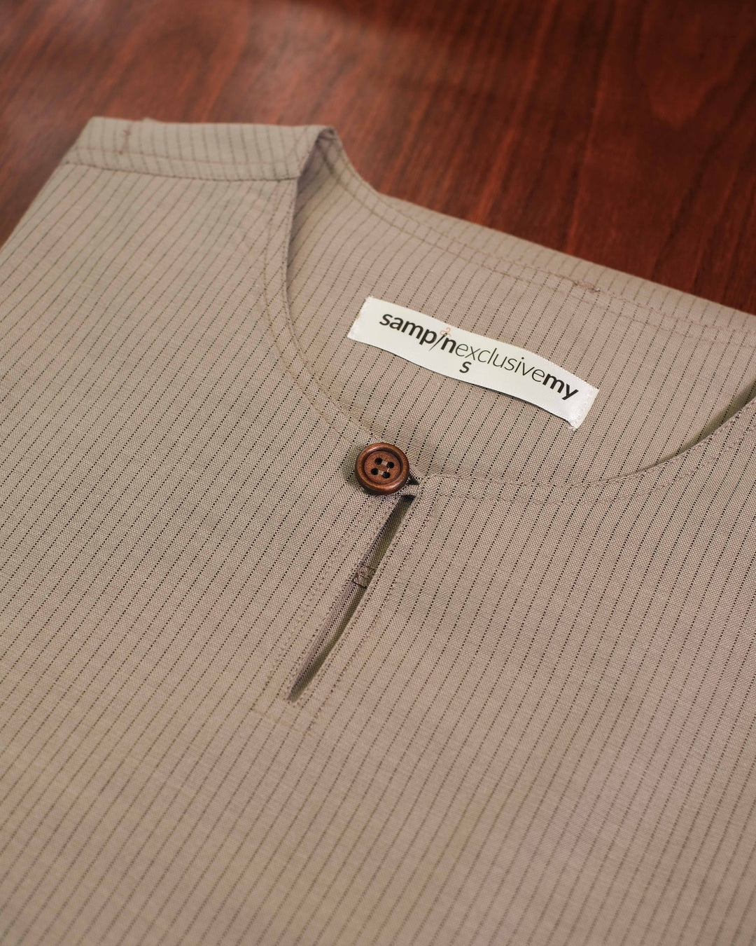 Kurta Malek Garis - Soft Grey