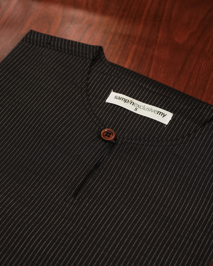 Kurta Malek Garis - Black