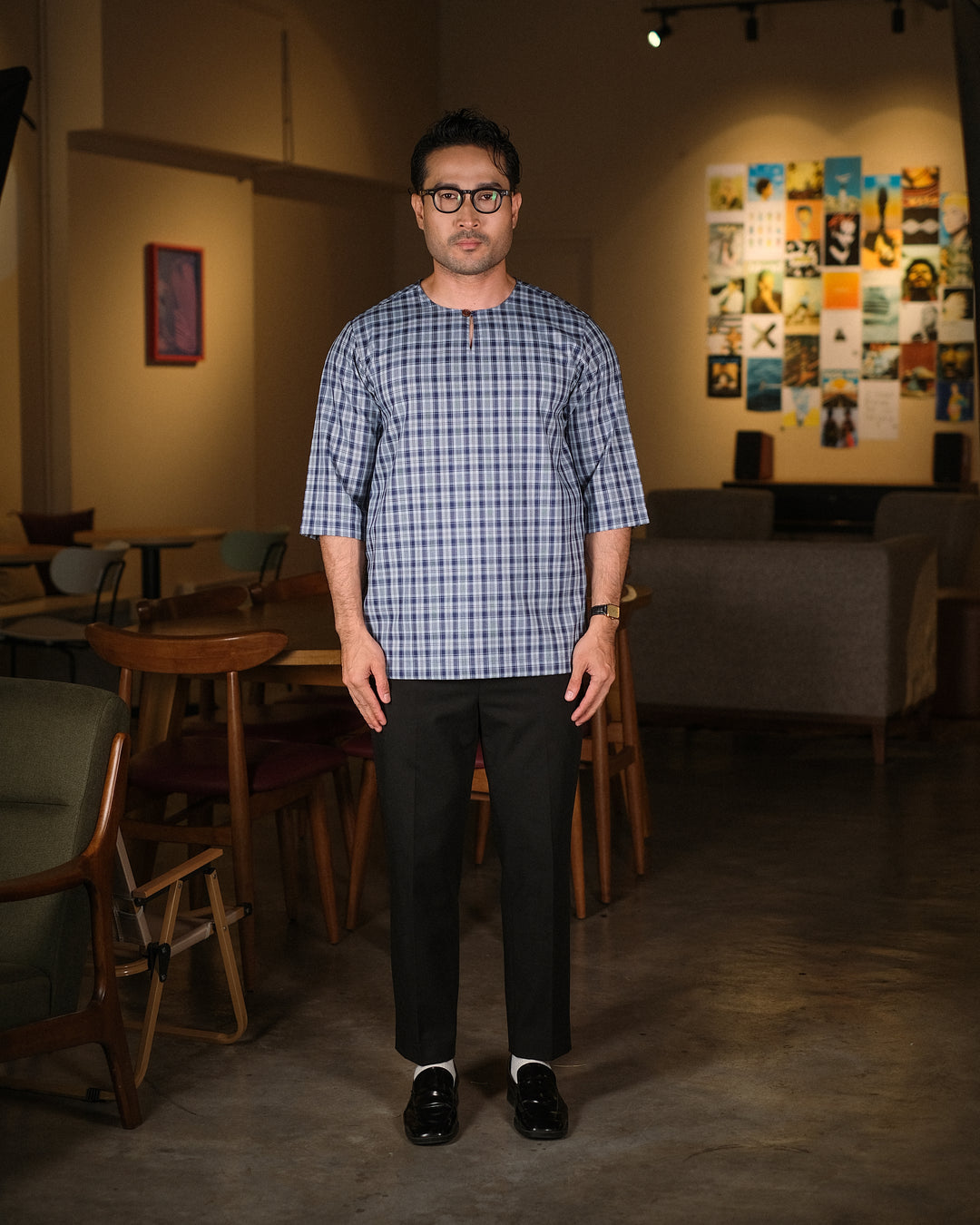 Kurta Patih Dam - Navy Blue