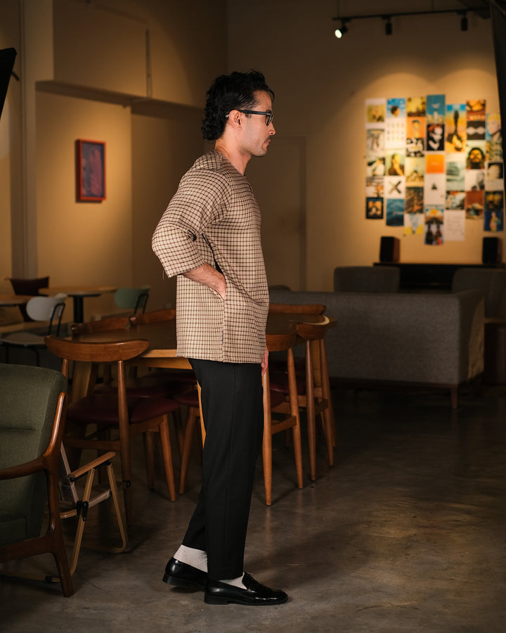 Kurta Larik Petak - Moss Green