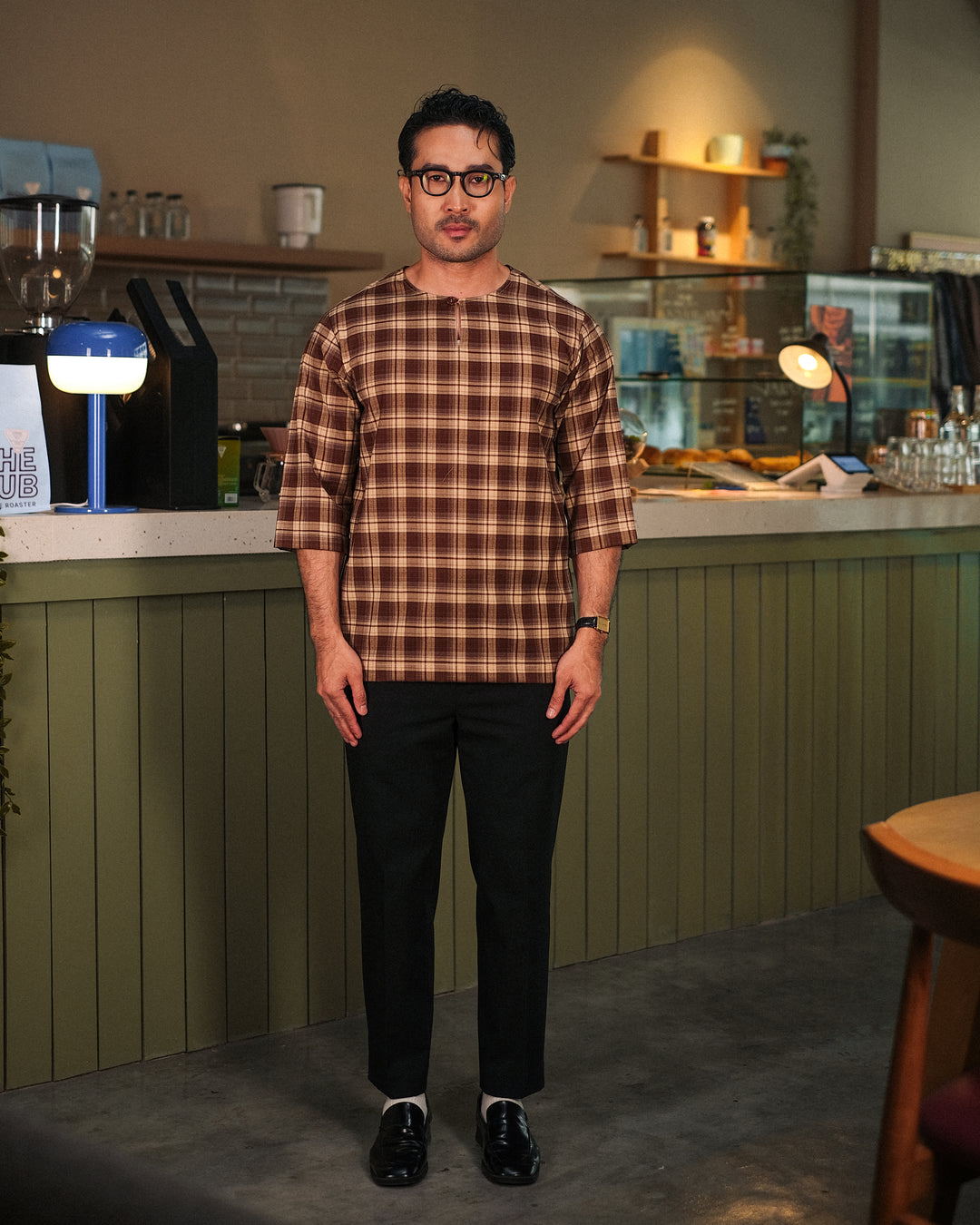 Kurta Larik Pelikat - Hazelnut