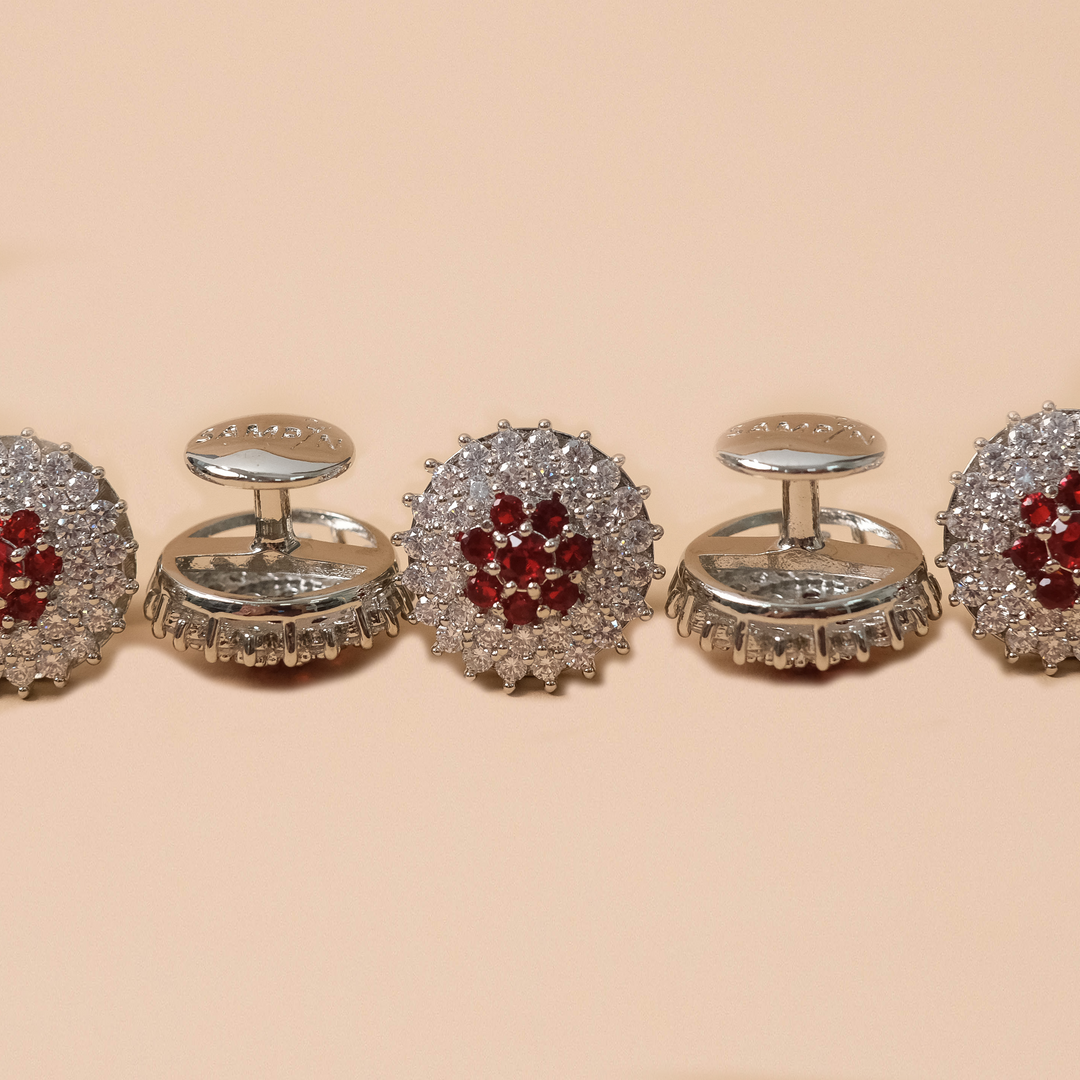 Butang zircon Jebat - Red