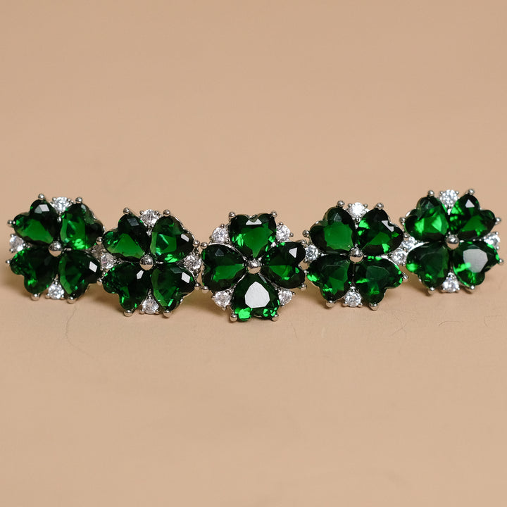 Butang zircon Jasmine - Green