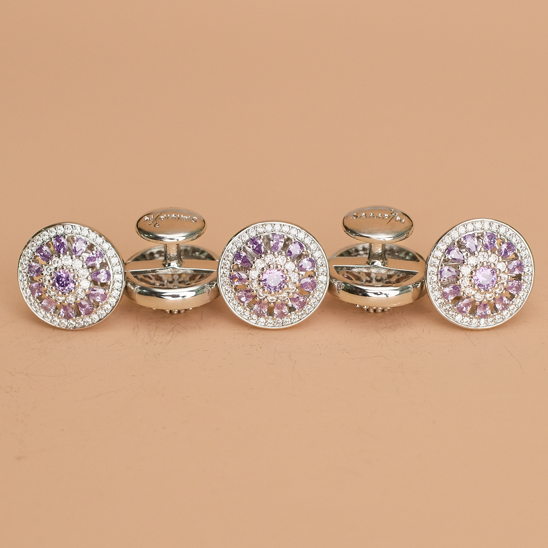 Butang zircon Adiwangsa - Purple