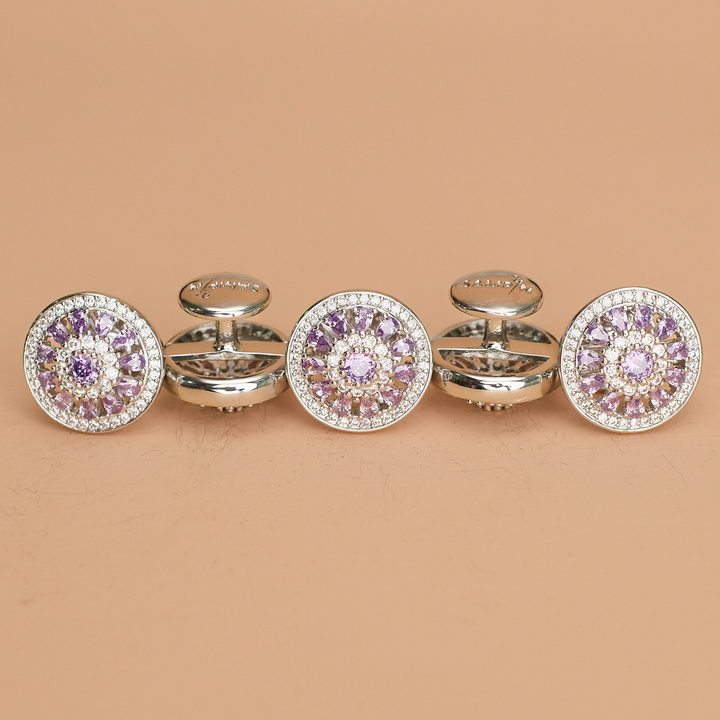 Butang zircon Adiwangsa - Purple