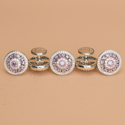 Butang zircon Adiwangsa - Purple