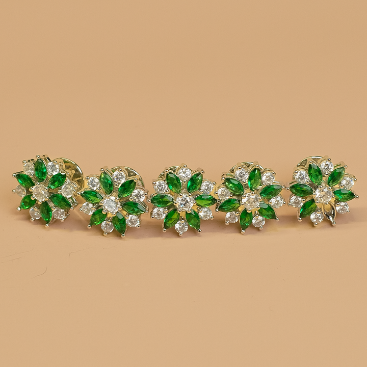 Butang zircon Sakti - Green