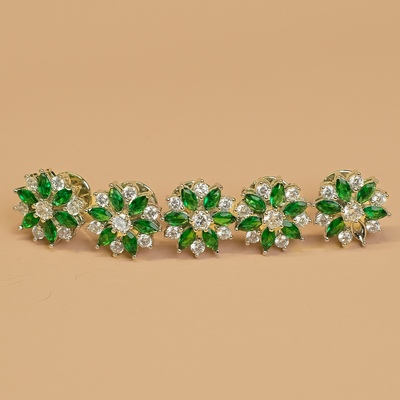 Butang zircon Sakti - Green