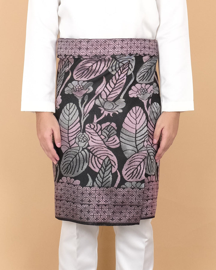 Songket Instant - Black Pink & Silver (SI 117) - SampinExclusiveMy