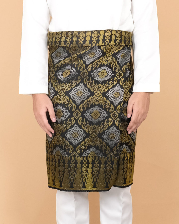 Songket Instant - Black Gold & Silver (SI 120) - SampinExclusiveMy