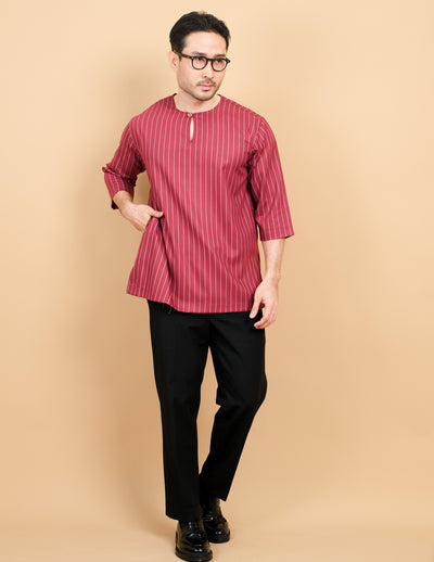 Kurta Patih Jalur - Maroon