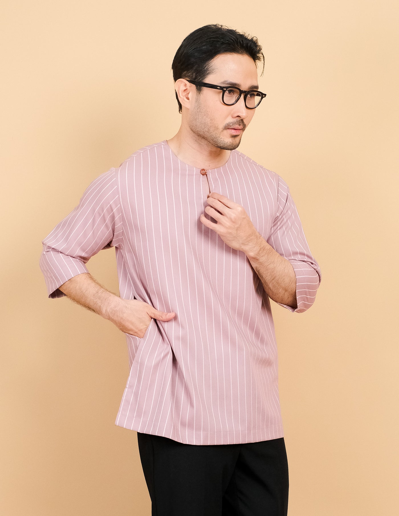 Kurta Patih Jalur - Dusty Pink