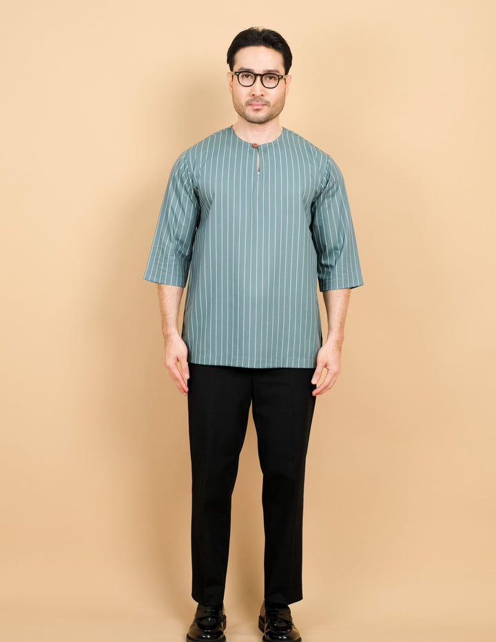 Kurta Patih Jalur - Teal Blue - SampinExclusiveMy