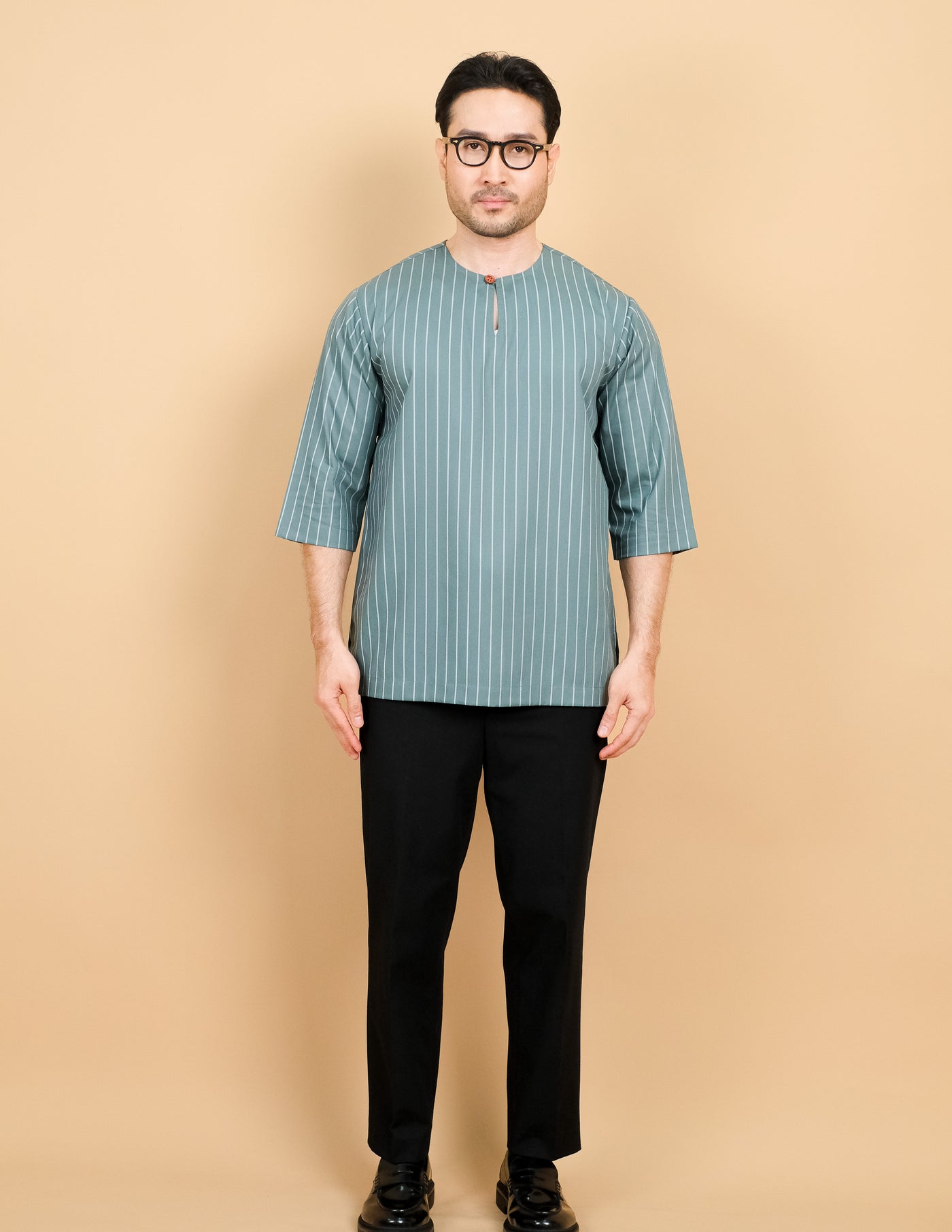 Kurta Patih Jalur - Teal Blue